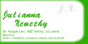 julianna nemethy business card